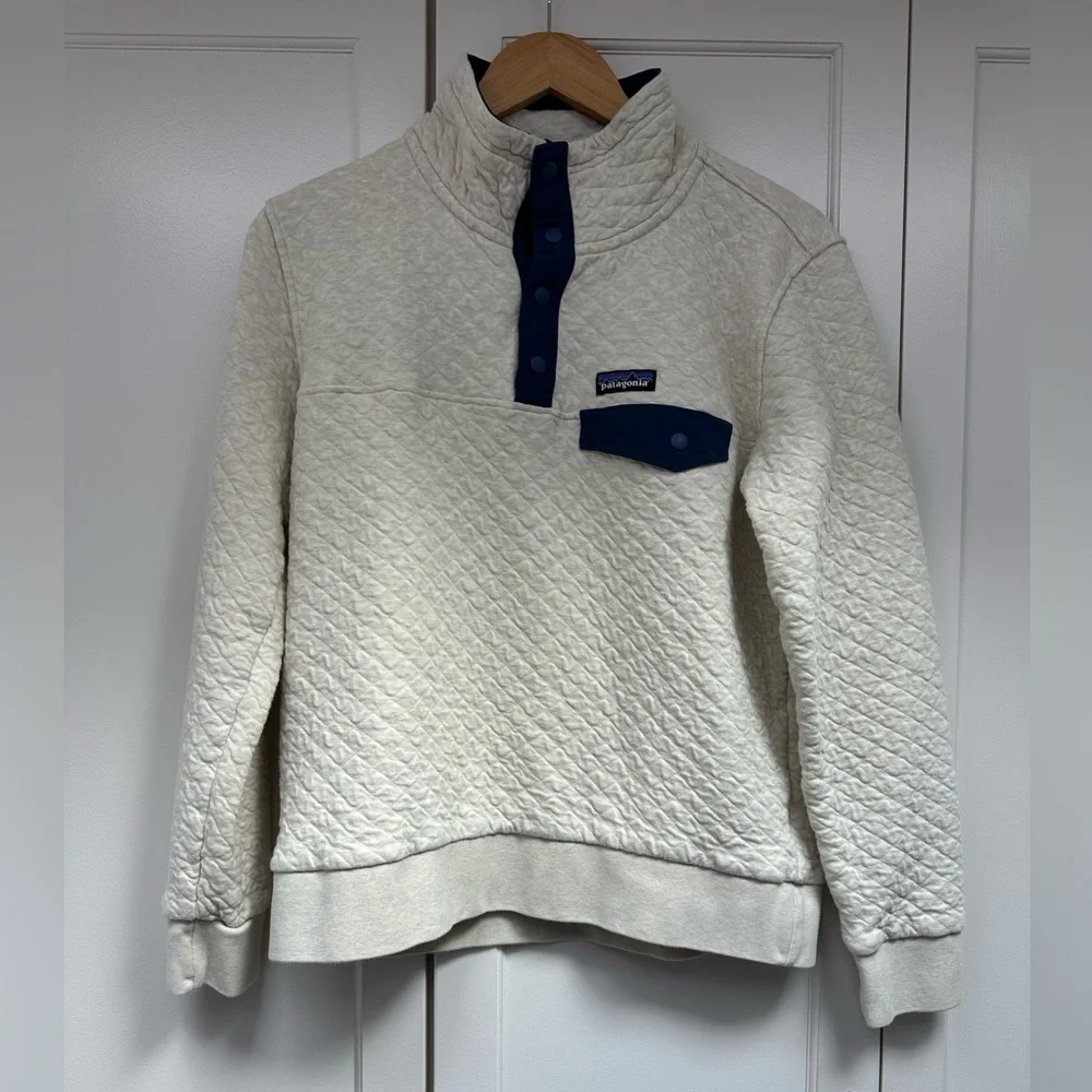 Patagonia Women’s Organic Cotton Snap-T Pullover / Medium / “Toasted White” - Picture 11 of 11